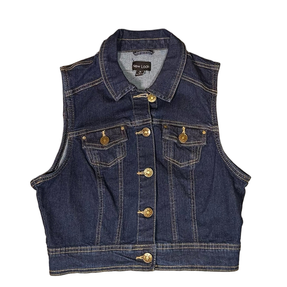 New Look Jean button up vest SIZE MEDIUM - Picture 3 of 6